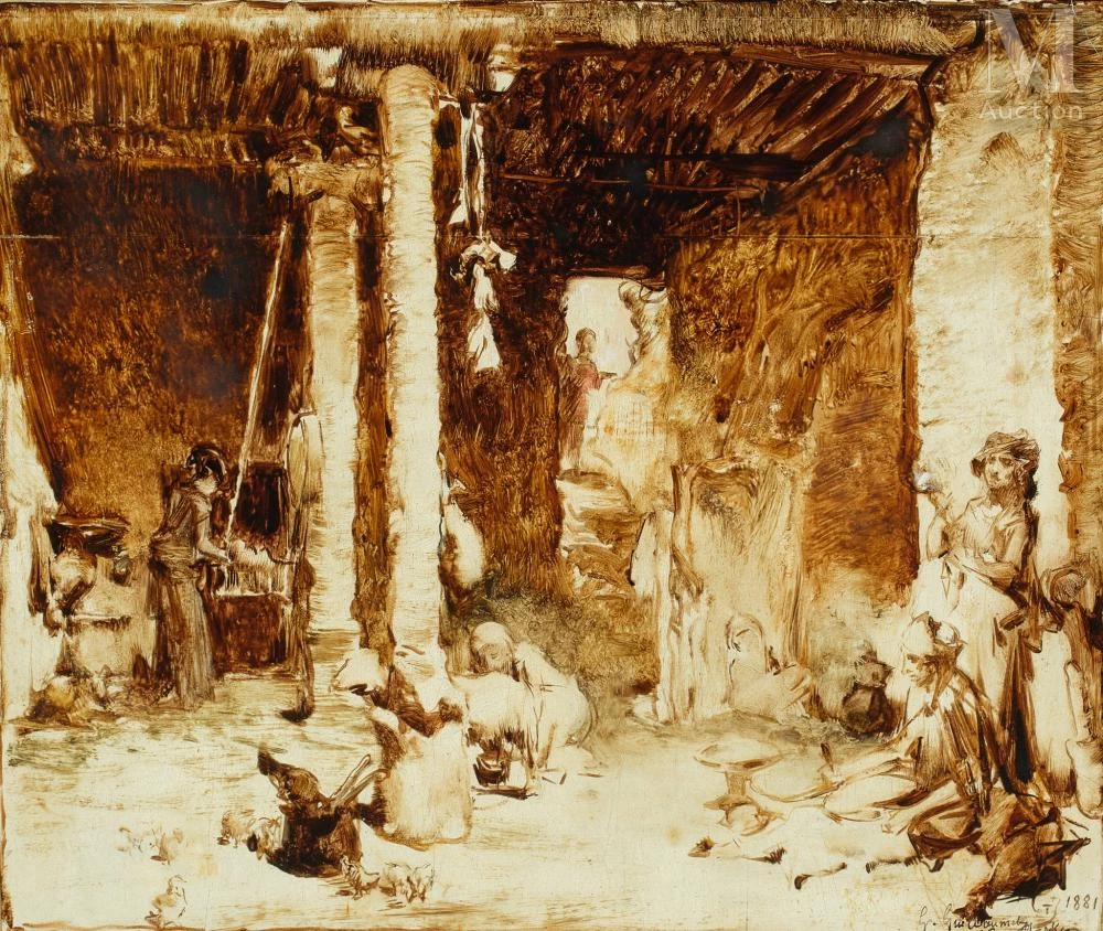 Interno di una casa araba a El Kantara